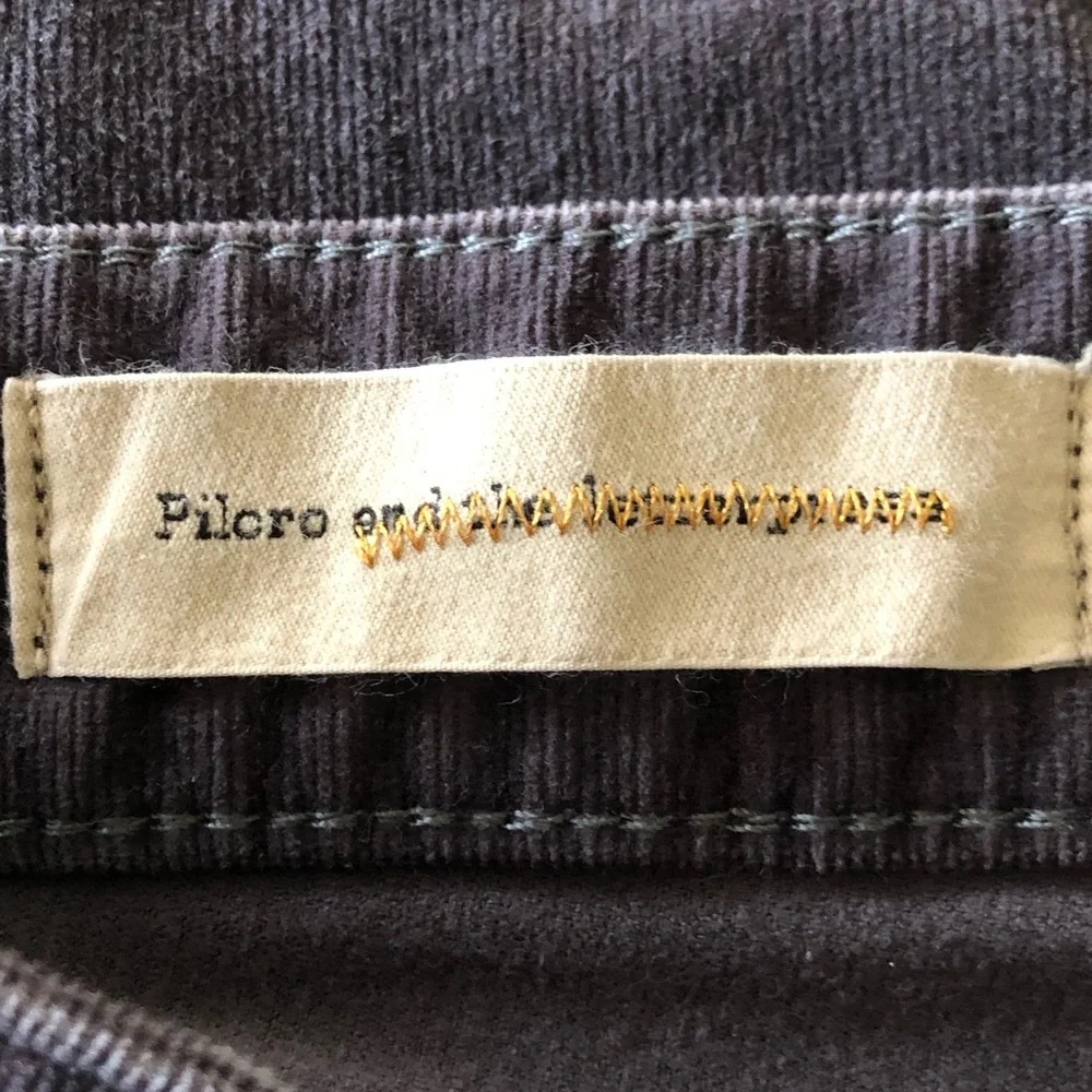 PILCRO x ANTHROPOLOGIE Stet Fit Skinny Gray Corduroys Size 28